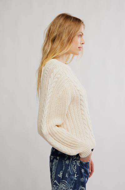 Frankie Cable Sweater - buttercream