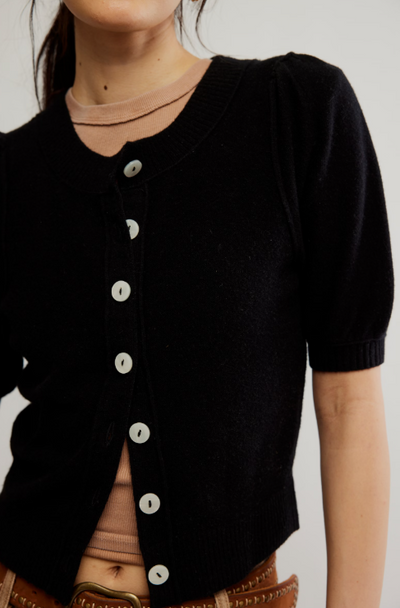 Isla Solid Cardi - velvet black