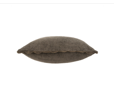 Scalloped Edge Pillow - charcoal