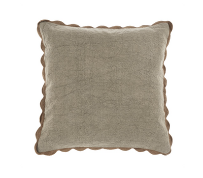 Scalloped Edge Pillow - fog
