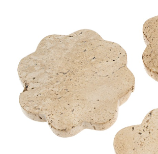 Travertine Scallop Coaster