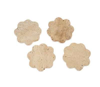 Travertine Scallop Coaster