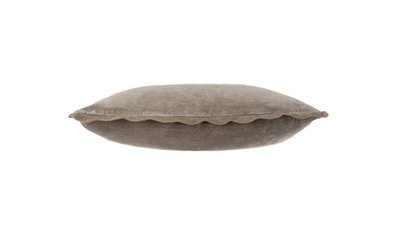 Velvet Scallop Pillow - fog