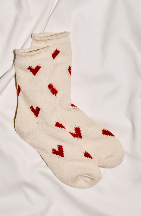 Cupid Bow Sock - red