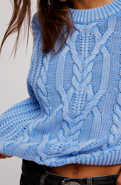 Frankie Cable Sweater - della robbia blue