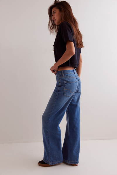 Free People Stride Straight 'n Wide Jeans