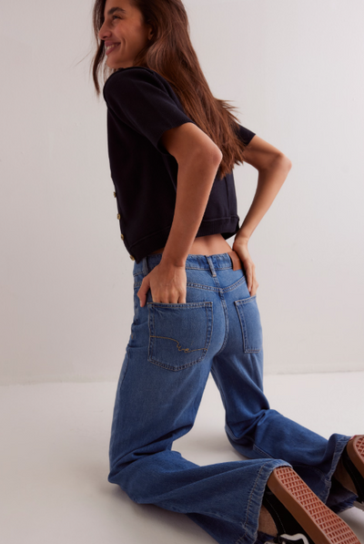 Free People Stride Straight 'n Wide Jeans