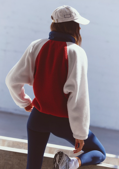 Hit the Slopes Pullover - red sport combo