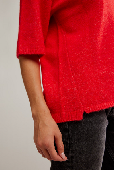Margot Sweater Tee - cherry pop