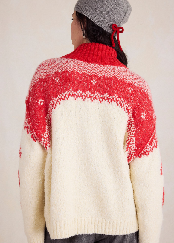 Mythical Sweater - vanilla scarlet combo