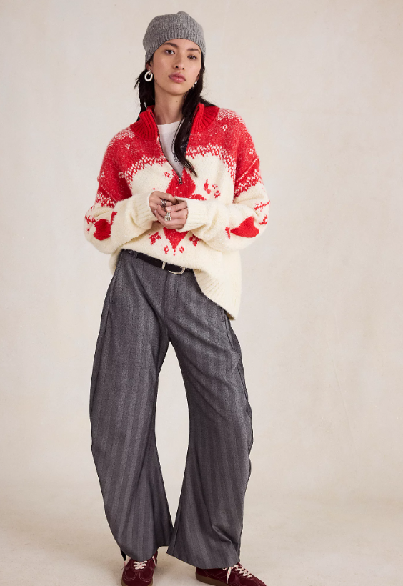 Mythical Sweater - vanilla scarlet combo