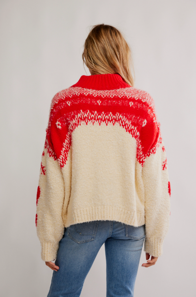 Mythical Sweater - vanilla scarlet combo