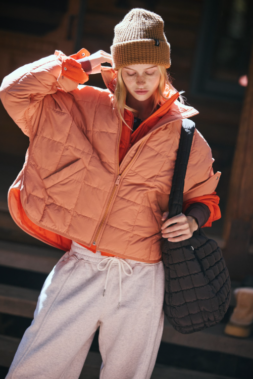Pippa Packable Puffer - frosted peach
