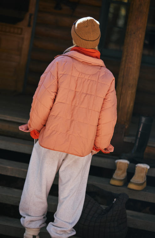 Pippa Packable Puffer - frosted peach