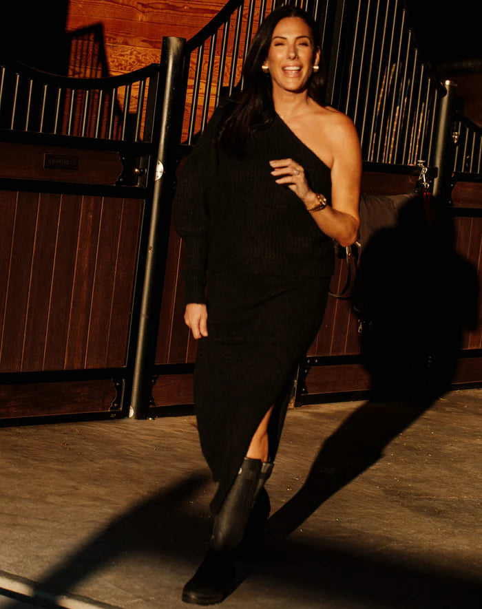 Victoria One Shoulder Knit Sweater