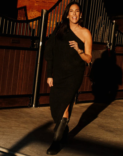 Victoria One Shoulder Knit Sweater