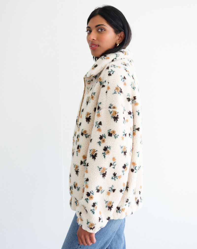 Fall Floral Sherpa Jacket