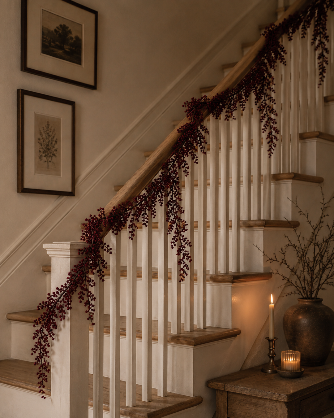 Flocked Berry Garland