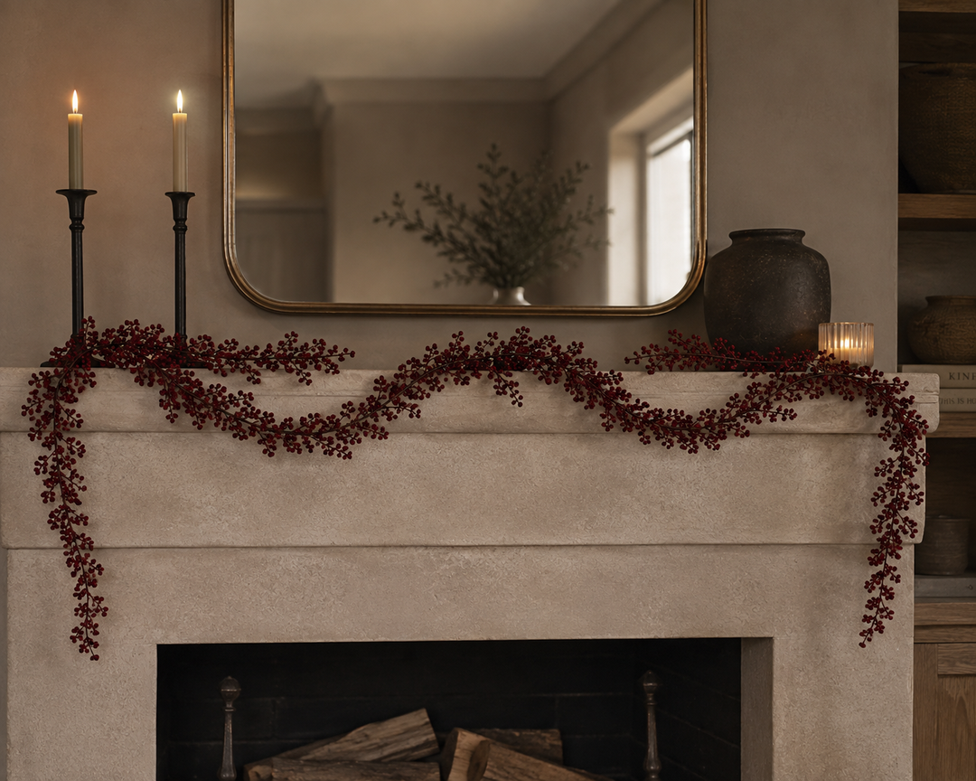 Flocked Berry Garland
