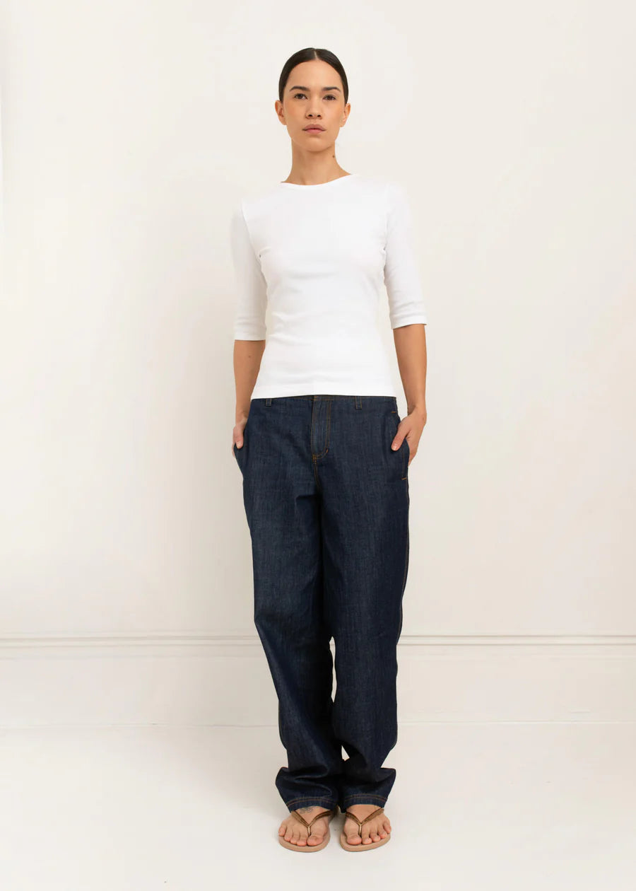 Gina Boat Neck - bright white