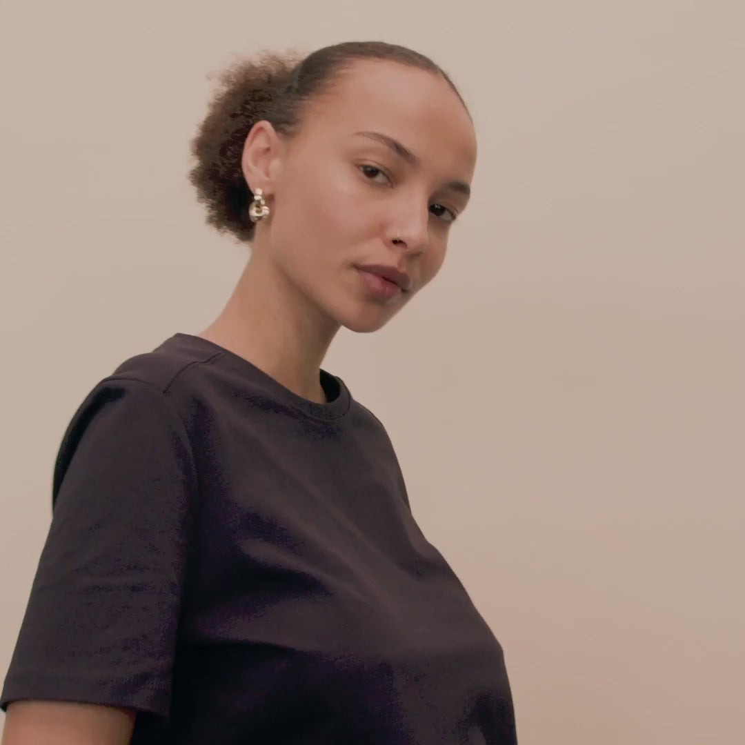 Wave Chunky Hoops - gold