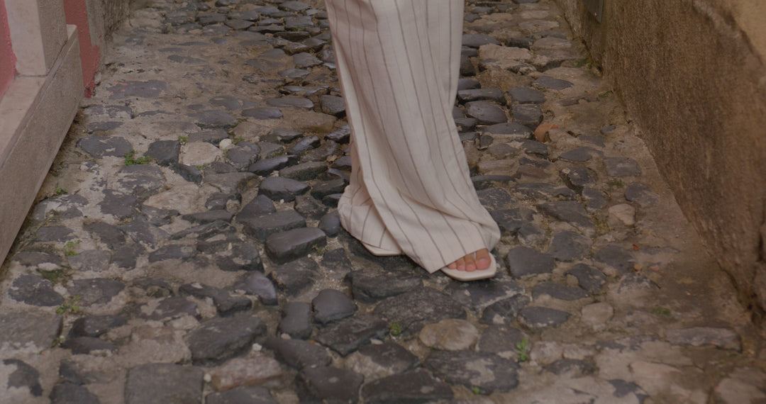 Finley Pant - linen stripe
