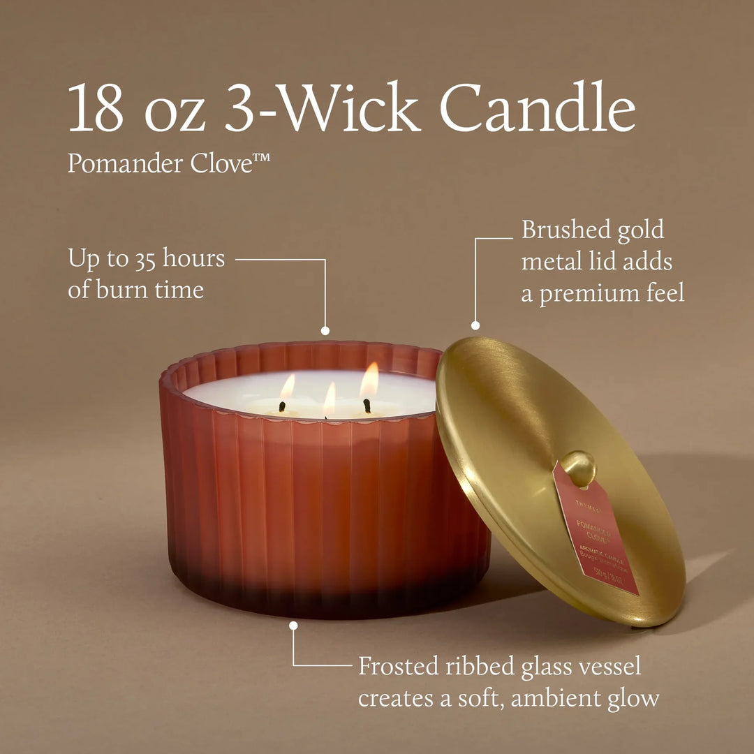 Pomander Clove 3-Wick Candle