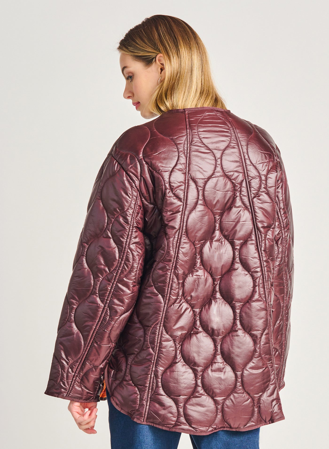 Bordeaux Quilted Puffer