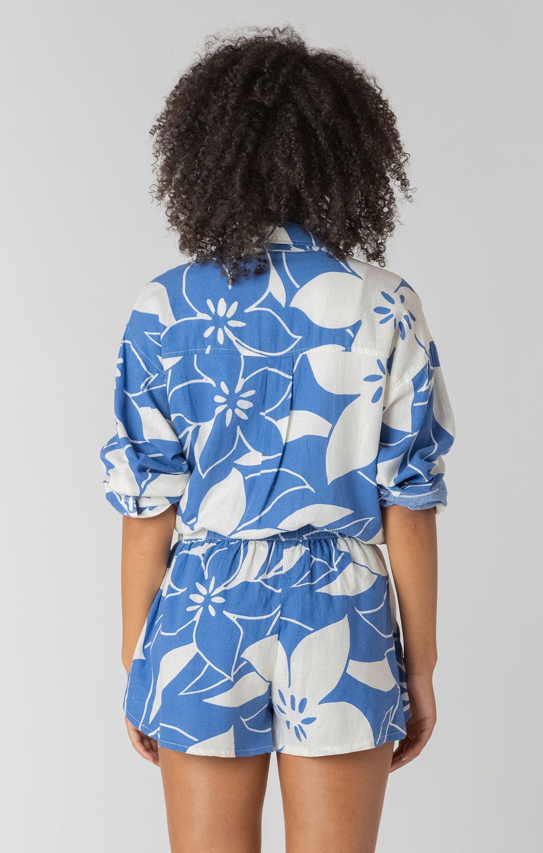 Hibiscus Button Down