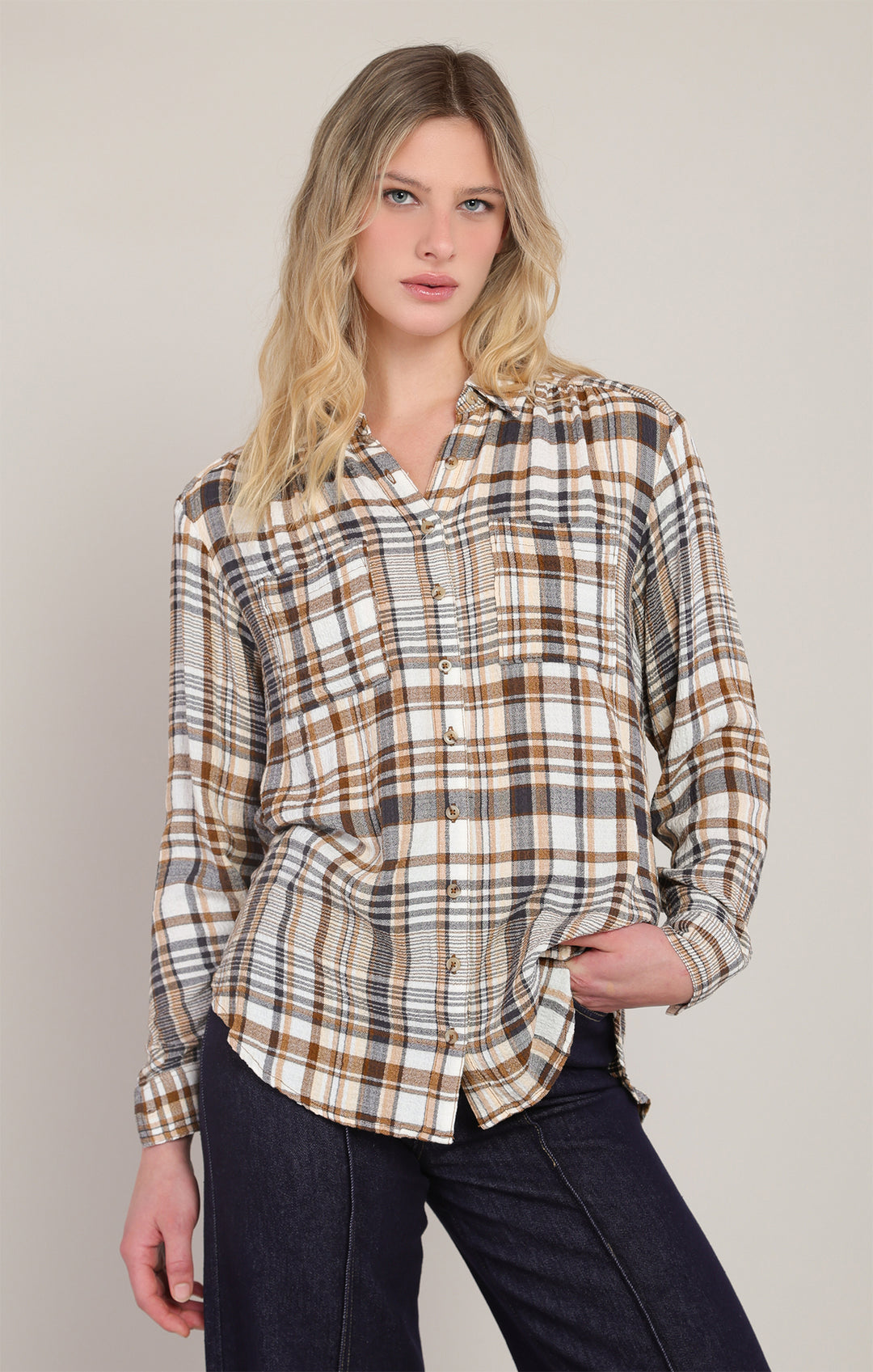 Dolly Plaid Buttondown