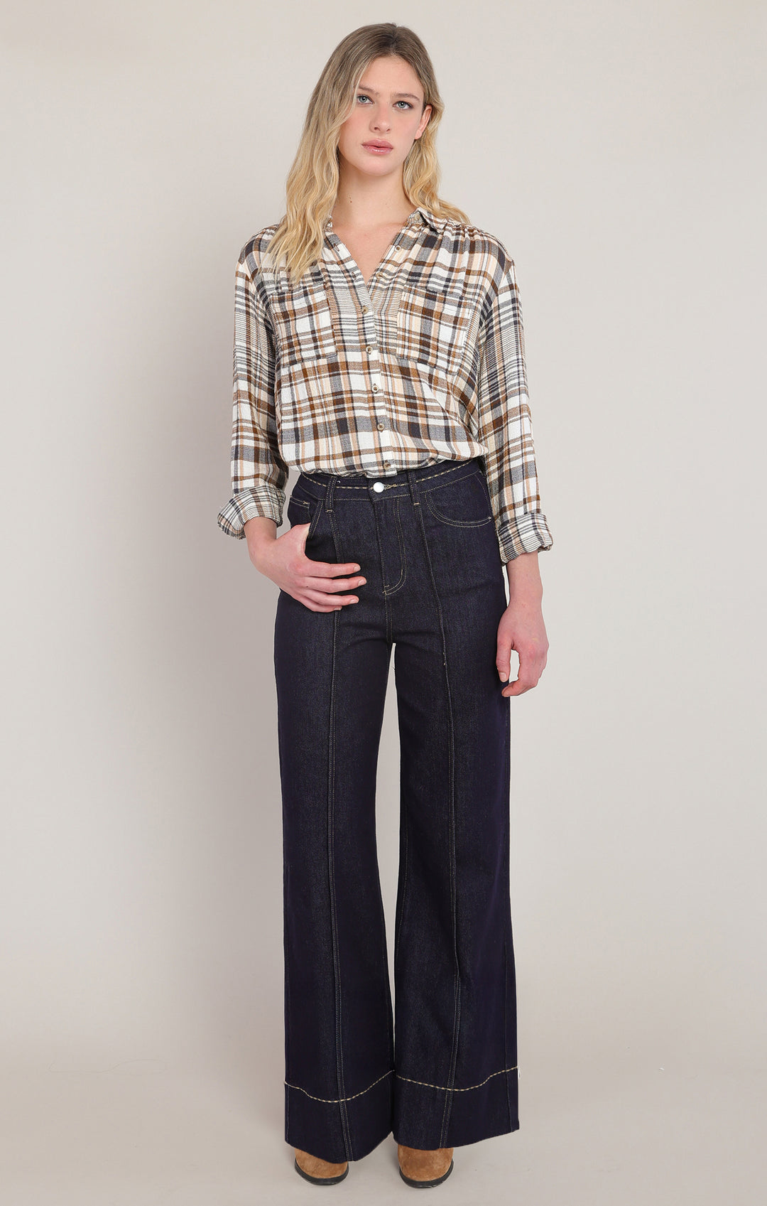Dolly Plaid Buttondown