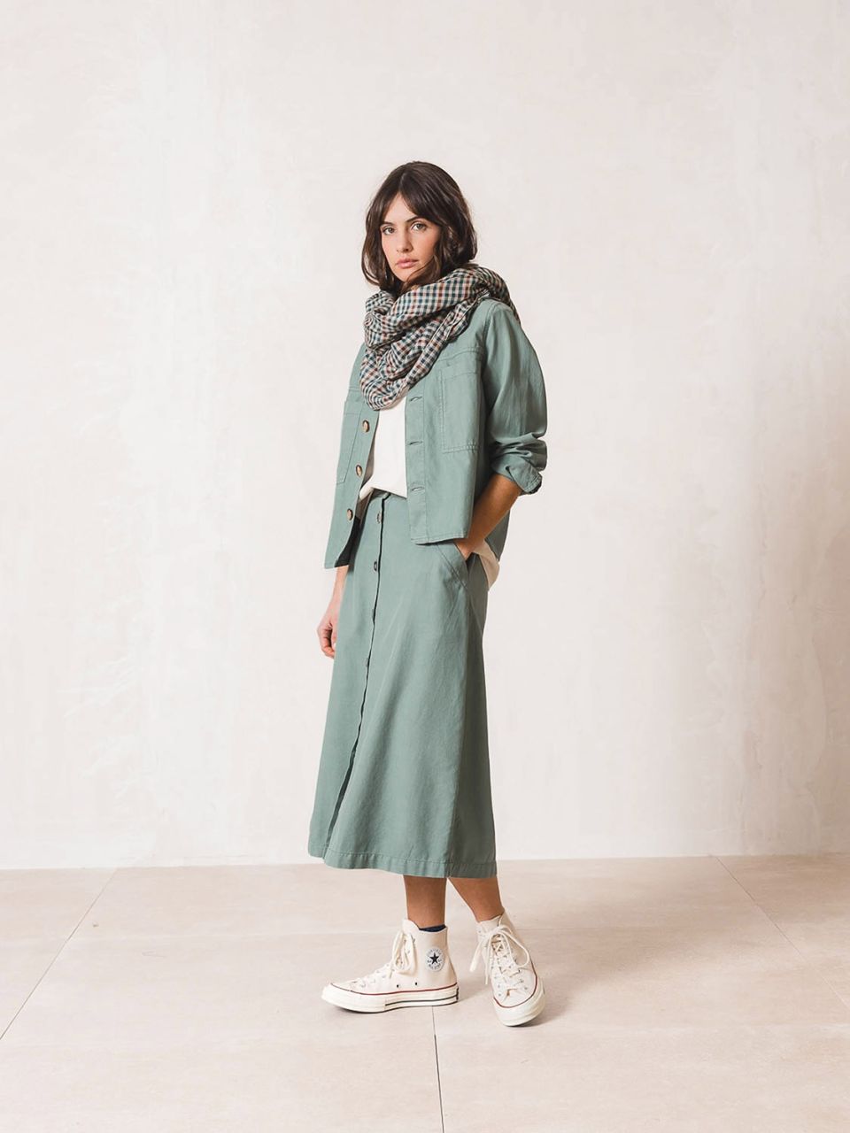 Vichy Checkered Scarf