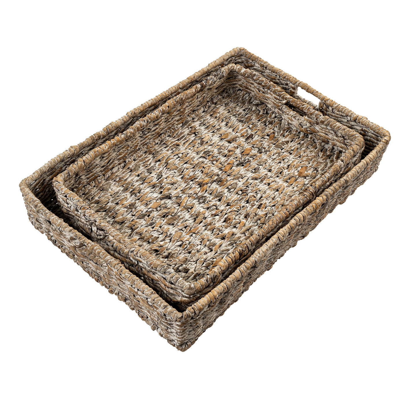 Abaca Tray - whitewashed rectangle