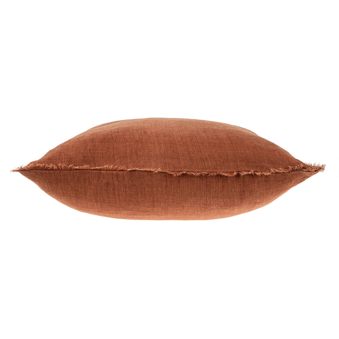 Lina Linen Pillow - burnt umber