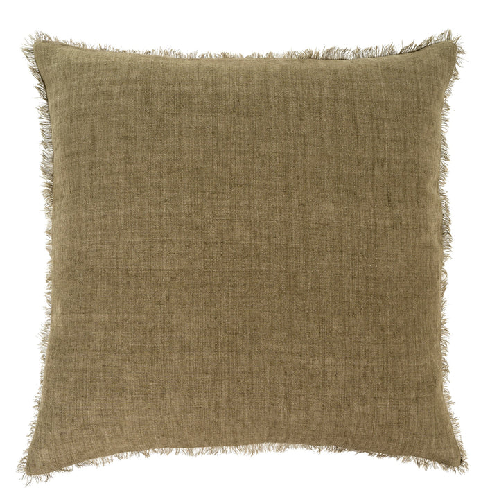 Lina Linen Pillow - kelp