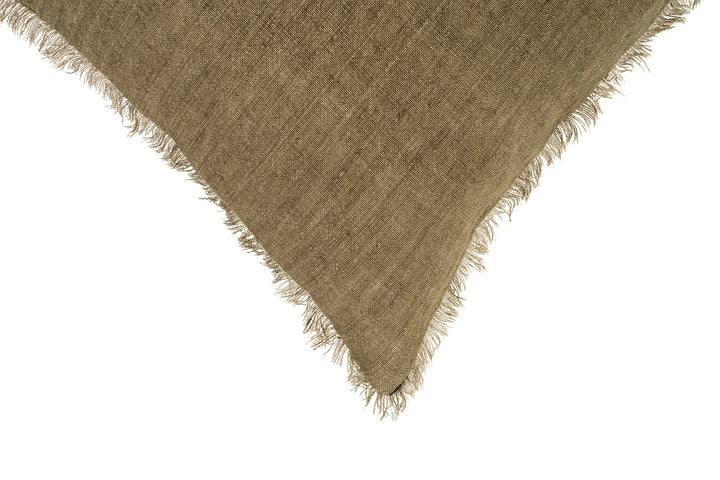 Lina Linen Pillow - kelp