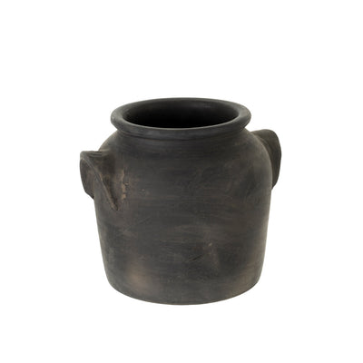 Milos Burnt Terracotta Urn - large