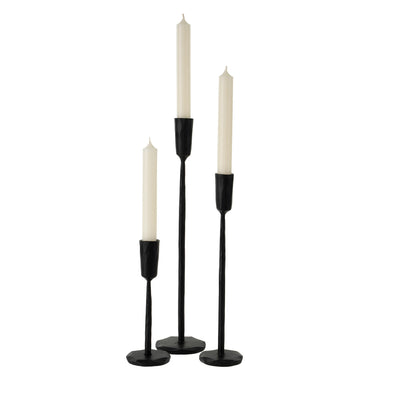 Luna Forged Candlestick - matte black