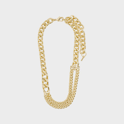 Friends Chunky Curb Chain Necklace - gold