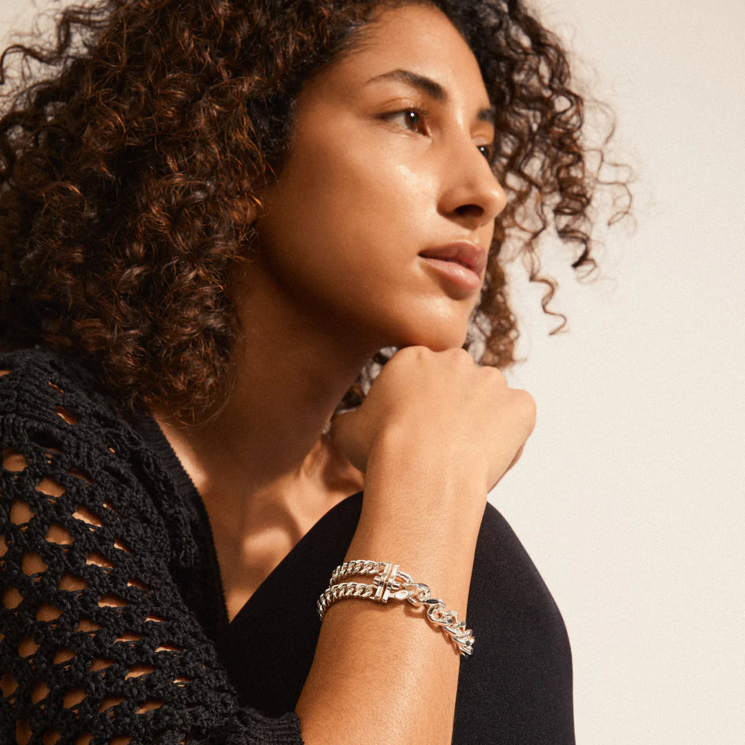 Friends Chunky Chain Bracelet - silver