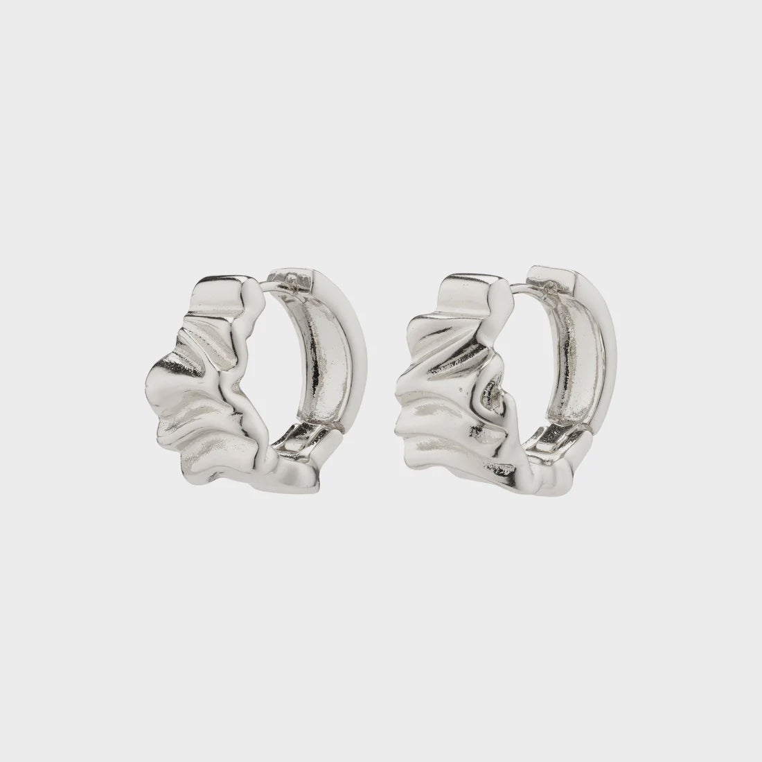 Willpower Huggie Hoop Earrings - silver