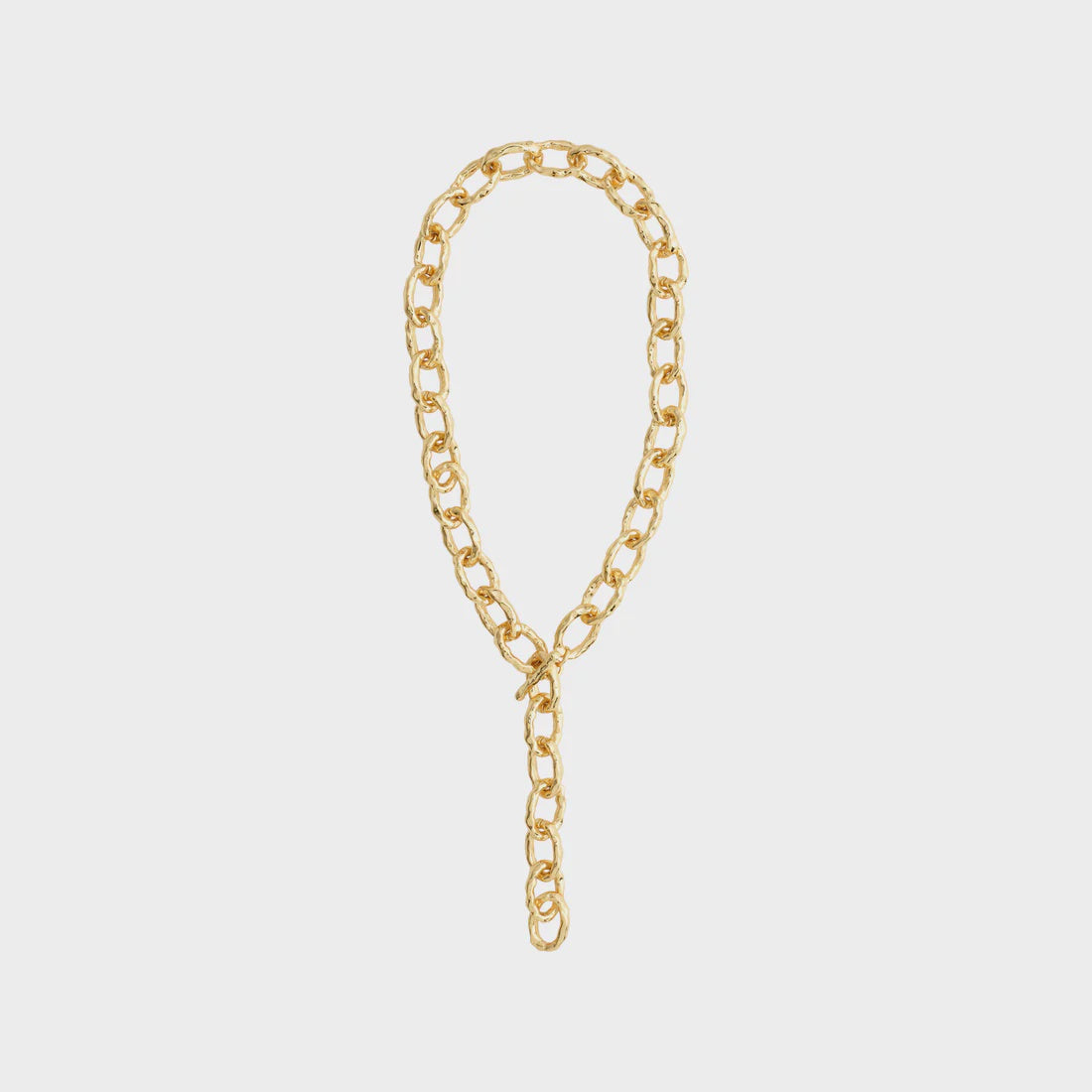 Reflect Cable Chain Necklace - gold