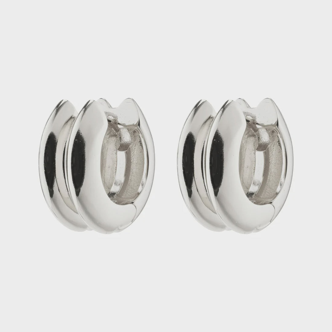 Reflect Hoop Earring - silver