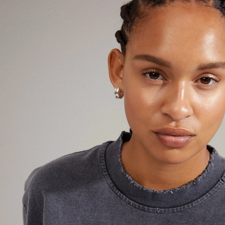 Reflect Hoop Earring - silver