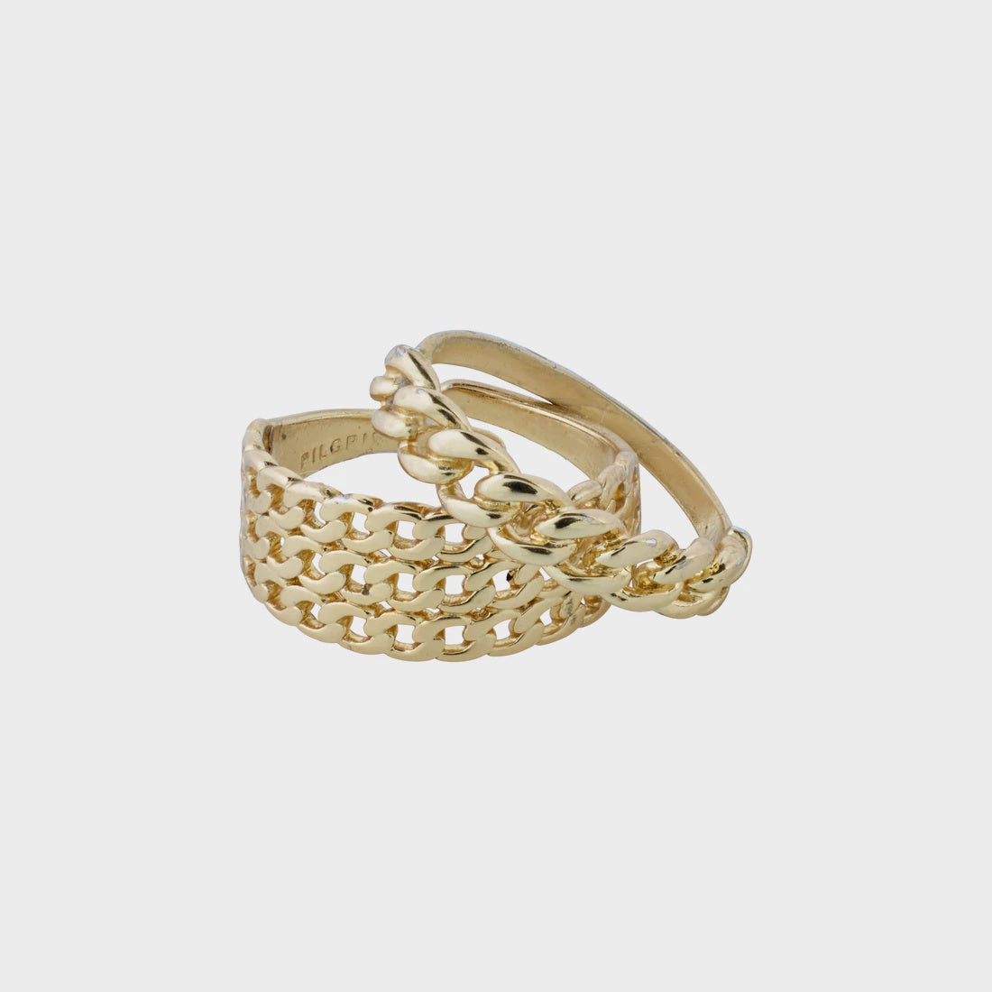 Kalindi Curb Chain Rings set/2 - gold