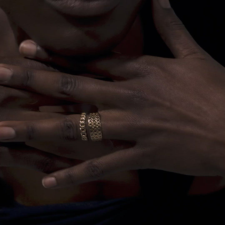 Kalindi Curb Chain Rings set/2 - gold