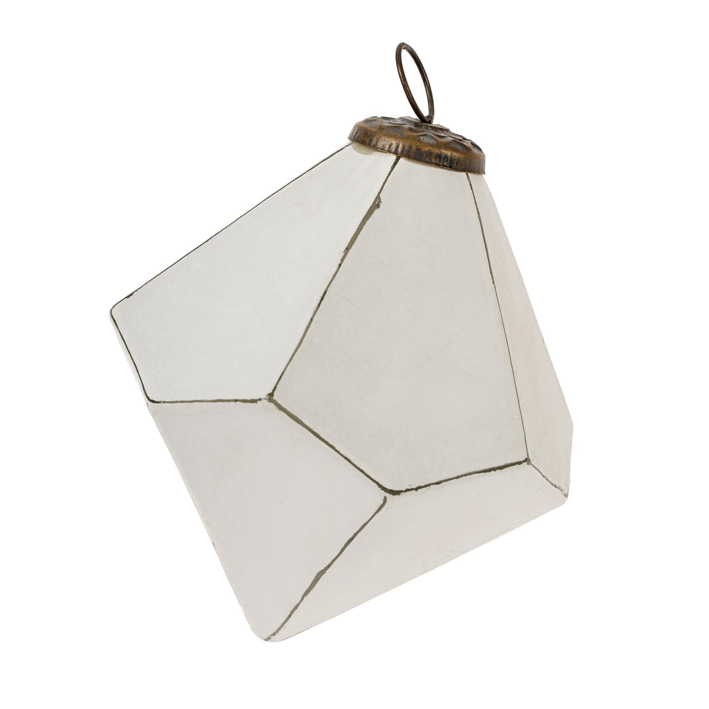 Diamond Drop - 5" white clay