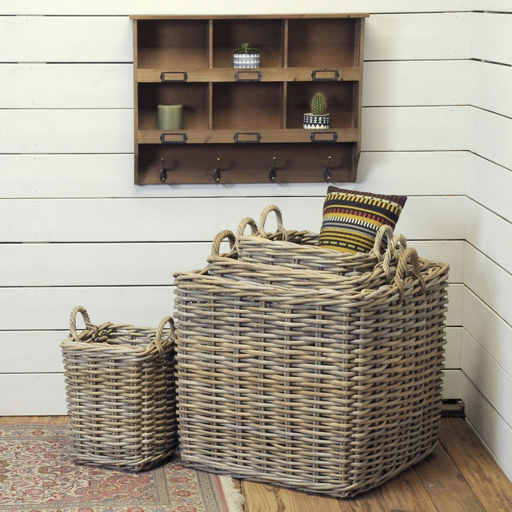Steppe Square Grey Basket