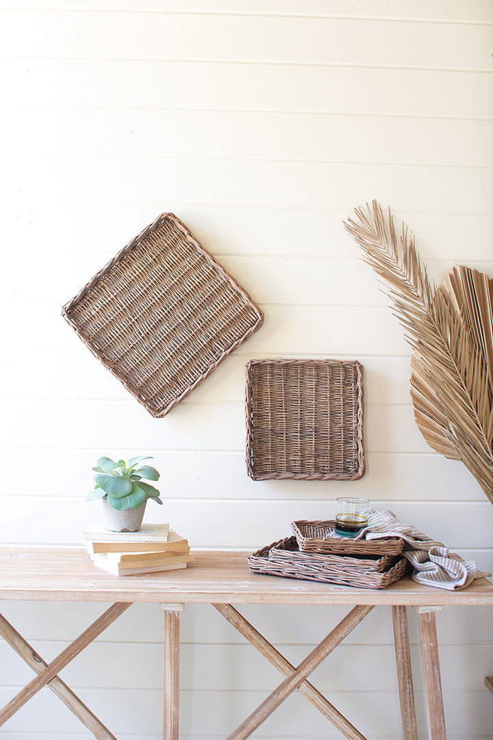 Square Rattan Trays