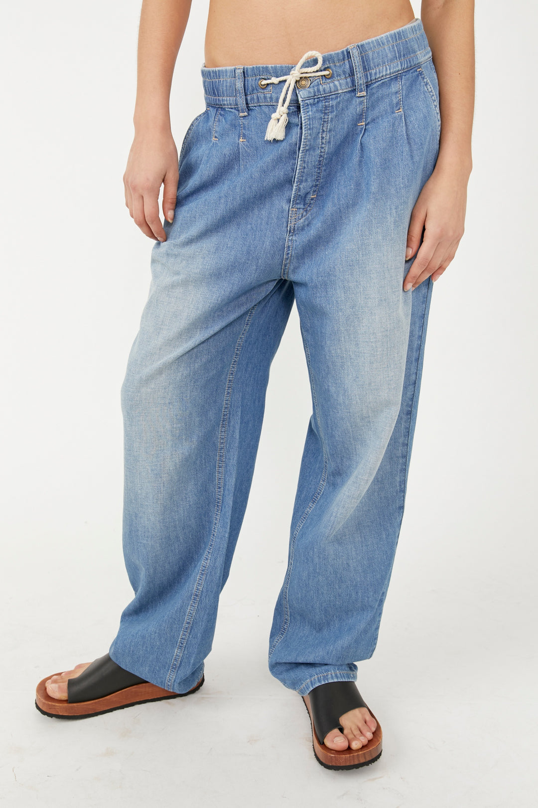 Luna Denim Pull On Pants